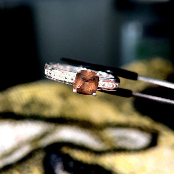 Silver 925 Smoky Quartz Ring - Picture 5 of 8